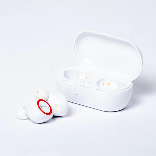 Audífonos Bluetooth Manos Libres con Estuche de Carga - Blanco