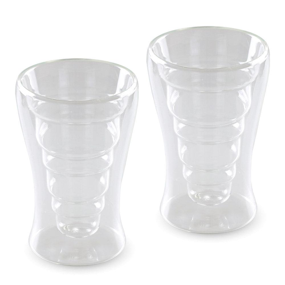 Vasos de Vidrio con Doble Pared de Cristal Innovador 2Pz 290ml