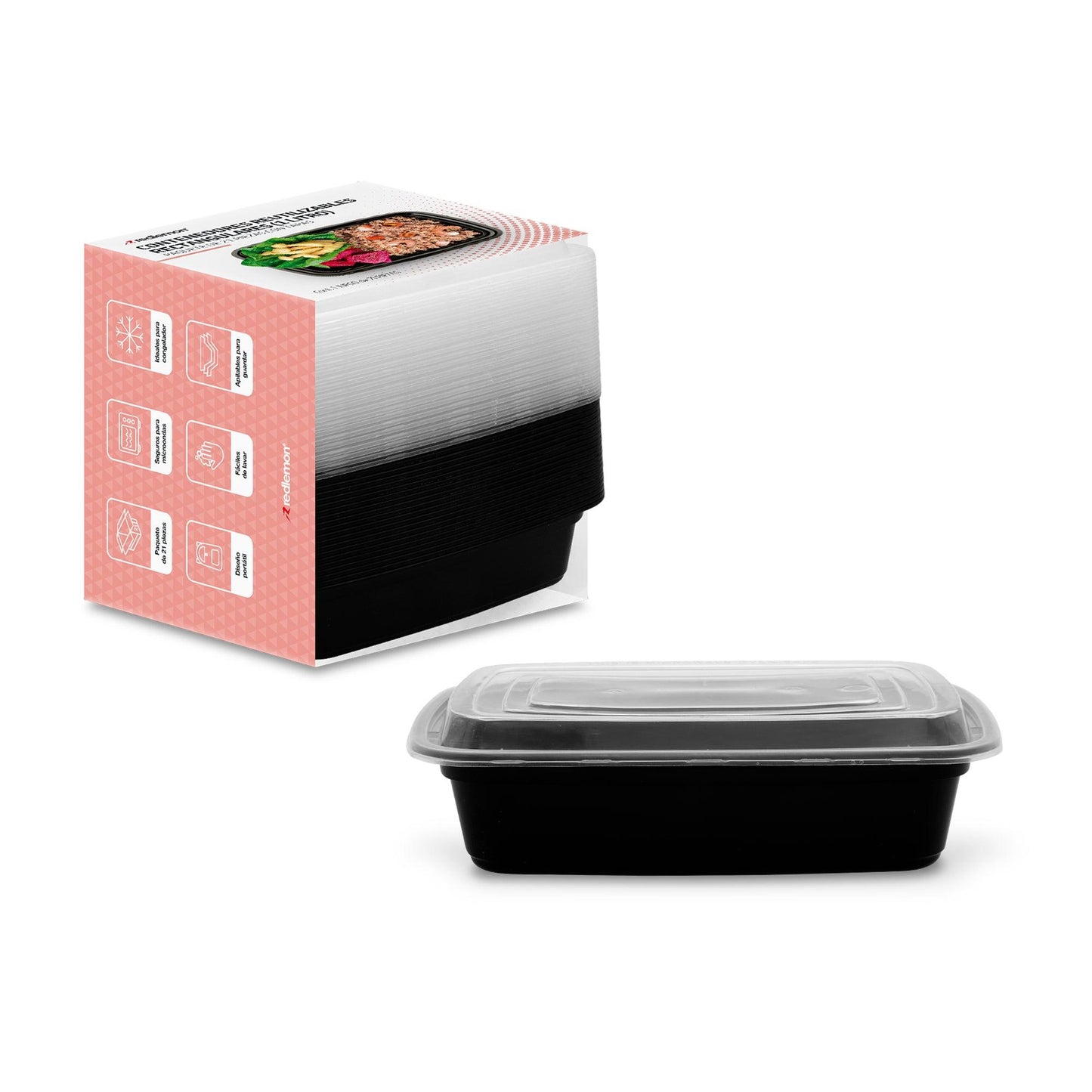Recipientes para Comida Bento Box Reutilizables 21pz